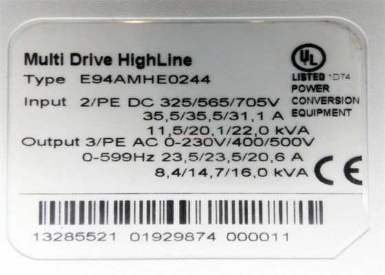 Il SERVO variabile dell'invertitore di frequenza di Lenze E94AMHE0244 DETERMINA 9400 SERIE 325/565/705 di dc di V 11.5-22 chilovolt