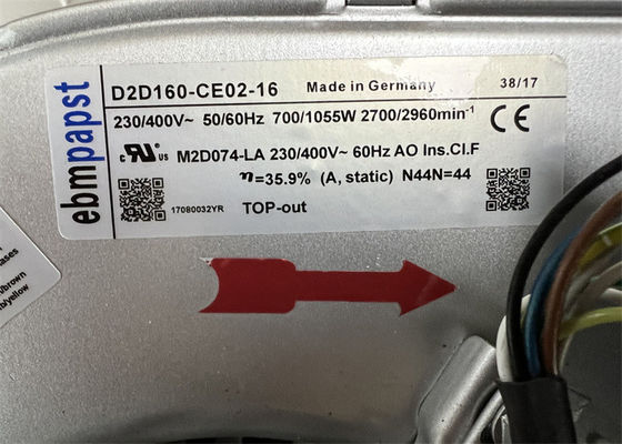 Ventilatore centrifugo industriale D2D160-CE02-16 del ventilatore ABB ACS800 di EBMPAPST