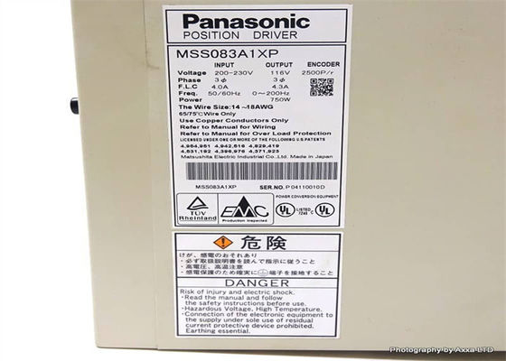MSS083A1XP 750 Watt Panasonic Ac Servo Drives Terminal a vite di posizione