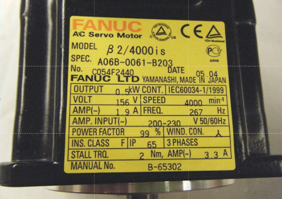 Servomotore A06B-0061-B203 della macchina di CNC di GE FANUCAC