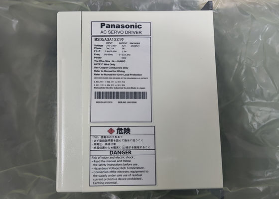 Amplificatore di potenza dell'azionamento 50W del motore del driver MSD5A3A1XX19 di CA di Panasonic servo