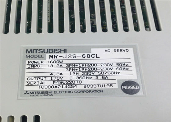 Il servo industriale di MR-J2S-60CL guida il servo amplificatore di Mitsubishi 200V 600W