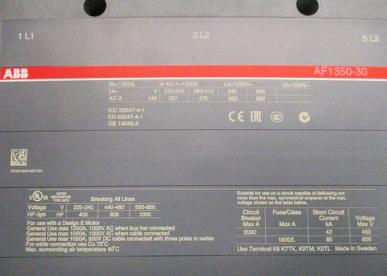 Contattori di CC dei prodotti 1SFL657001R7022 110-250V di controllo AF1350-30-22-70