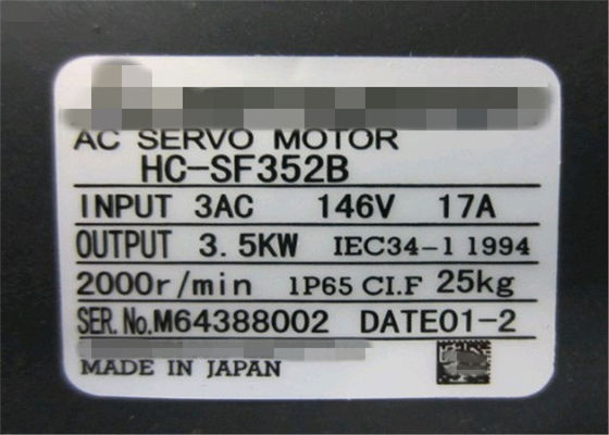 Servomotore trifase 129V MITSUBISHI HC-SF352B HC-SF352BK di CA di colore nero