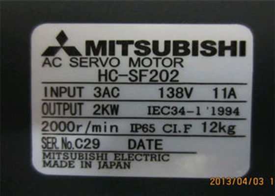 Serie industriale di Mitsubishi 2000rpm 2kW HC-MF del servomotore HC-SF202