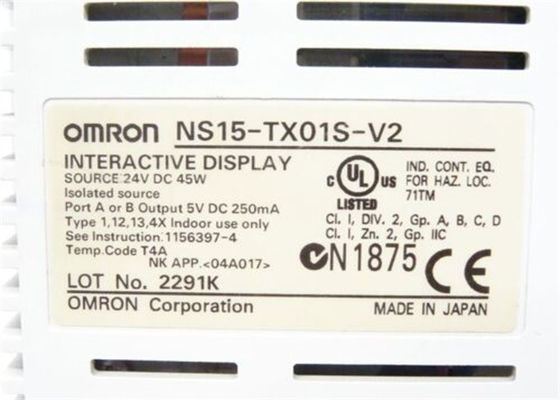 ARGENTO dell'INTERFACCIA OPERATORE 15 TCHS ETN+SERIAL+USB di Omron NS15-TX01S-V2
