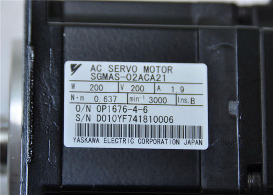 SERVOMOTORE 200W 1.9A 0.637N.m di CA SGMAS-02ACA21 di sigma II di YASKAWA SGMAH