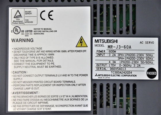 Servo driver di CA di serie MR-J3-60A dell'amplificatore MR-J3 di MITSUBISHI 600W