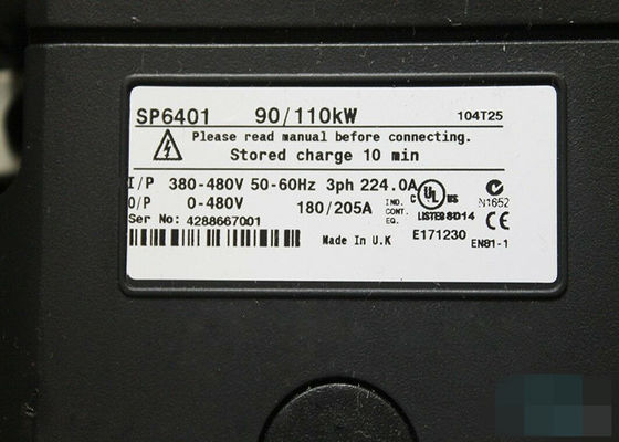 Azionamento dell'invertitore 0-480V 180-205A di Unidrive SP6401 90kw/110kW di tecniche di controllo di Nidec servo