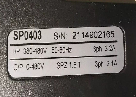 Azionamento 0.75kW 0-480V 3PH 2.1A di CA di Emerson Unidrive SP0403 di tecniche di controllo di Nidec