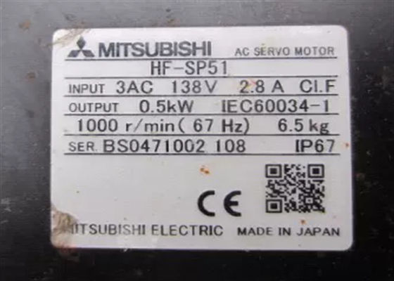 Serie industriale 5kW 1000RPM di HF di Mitsubishi del servomotore di CA HF-SP51