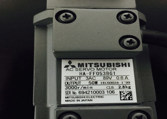 Servomotore industriale 3000r/min HA-FF053BG1 HA-FF053BG2 di Mitsubishi 50W con l'ingranaggio