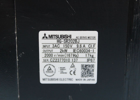 Nuovi motori industriali 3AC 9.6A 150V del servomotore HG-SR202BJ 2KW di CA di MITSUBISHI in di riserva