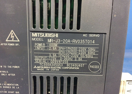 AZIONAMENTO di CA industriale dell'amplificatore MR-J3-20A-RV035T014 400W 2.6A di Mitsubishi Electric SERVO
