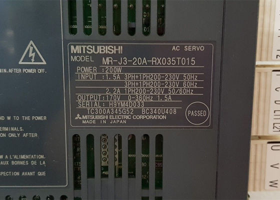 AZIONAMENTO industriale dell'amplificatore 1.5A di CA di 200W MITSUBISHI MR-J3-20A-RX035T015 il servo ha prodotto 170V