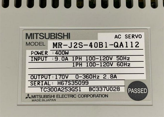 Il servo industriale del servo amplificatore di CA di MR-J2S-40B1-QA112 Mitsubishi guida 400w