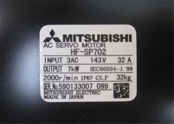 Servomotore industriale 7.0KW HF-SP702 2000rpm 1-3/8in 143vac di serie di Mitsubishi J3