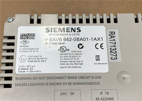 6AV6642-0BA01-1AX1 Siemens SIMATIC TP177B 6&quot; schermo a colori di PN/DP STN 256