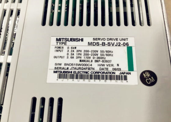 Azionamento elettrico di CA di Mitsubishi servo, servo azionamento industriale del fuso di CA MDS-B-SVJ2-06