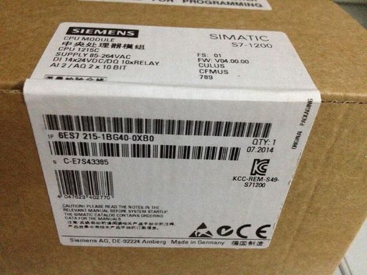 Porti del CPU AC/DC/relay 2 PROFINET del compatto del CPU 1215C di SIEMNES 6ES7215-1BG40-0XB0 S7-1200