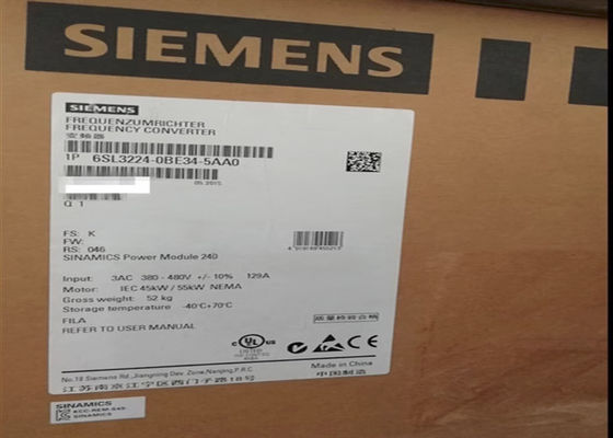 Modulo di potere ridondante di Sinamics G120 del modulo di alimentazione di 6SL3224-0BE34-5AA0 Siemens PM240