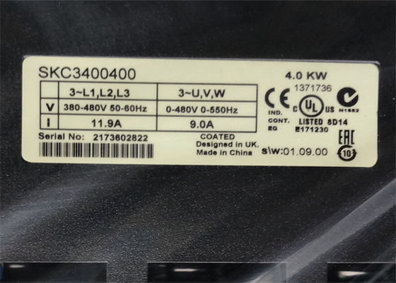 INVERTITORE 3PH 400V di COMANDANTE SKC3400400 VARIABLE AC DRIVE di TECNICHE di CONTROLLO di 4.0KW EMERSON