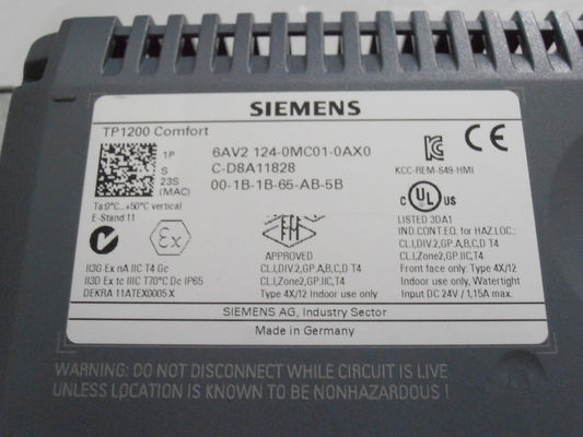SIEMENS 6AV2124-0QC02-0AX0 24 MB di configurazione memoria touch operation 15&quot; display TFT widescreen