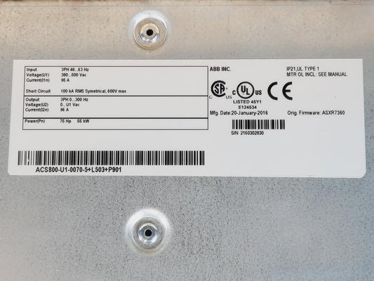 ABB Convertitore di frequenza ACS800-04-0210-3+D150+L503+P901 132 kW 240 A 48... 63 Hz