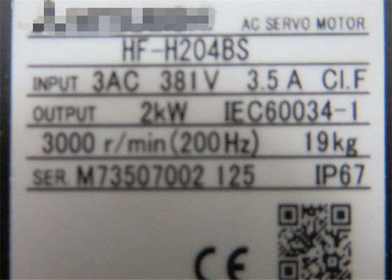 Mitsubishi 381V 2KW Servomotori AC elettrici HF-H204BS / HF-H204BS-A48