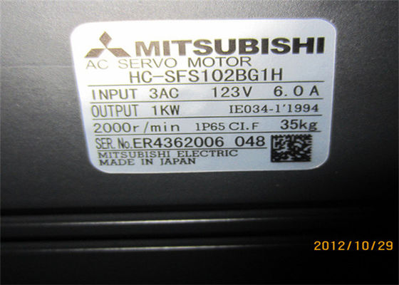 MITSUBISHI Industrial Control AC Servo Motor HC-SFS102BG1H NUOVO,2000min/r,1KW