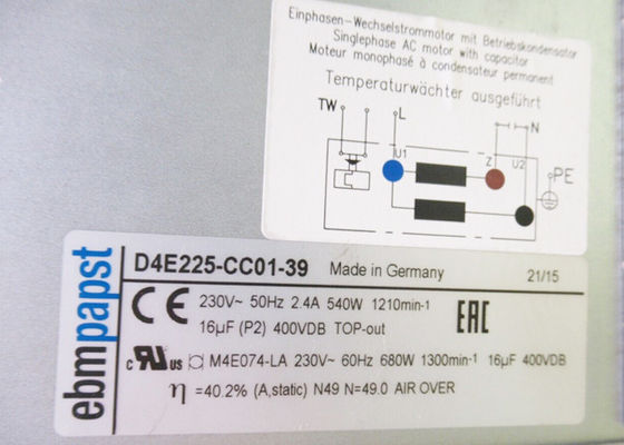 D4E225-CC01-39+WIRE 64114336 FAN KIT 230V 50/60HZ Nuova garanzia
