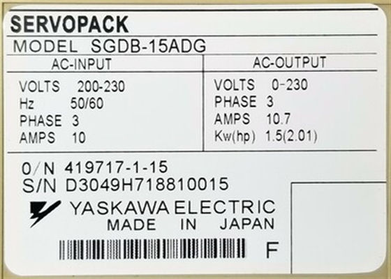 Yaskawa Industrial Servo Drives SGDB-15ADG Nuovo originale