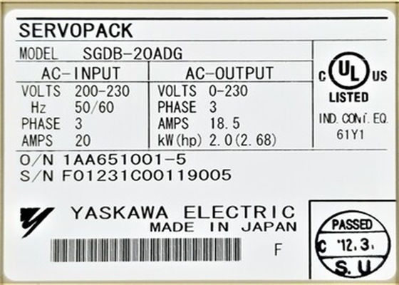 Yaskawa Industrial Servo Drives SGDB-20ADG Nuovo originale 2kw