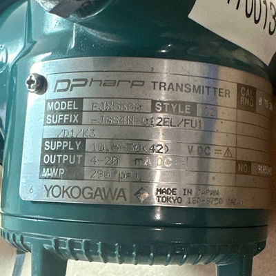 Yokogawa EJX530A-JBS4N-012EL/FU1/D1/K3 DP Arpa Trasmettitore 10.5-30VDC