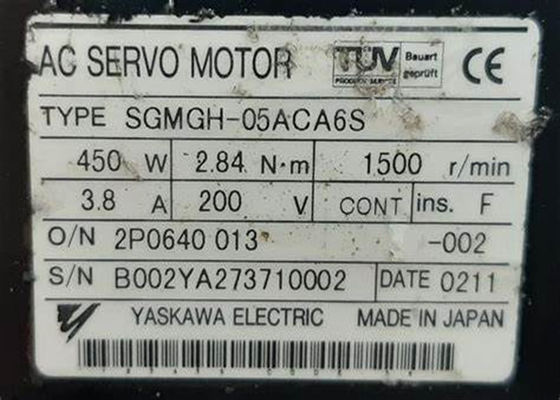 Yaskawa SGMGH-05ACA6S 0,45kw AC Servo Motor Nuovo originale