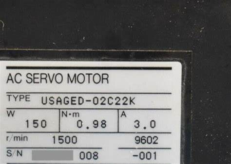 200W Yaskawa Industrial AC Servo Motor USAGED-02C22K Nuovo