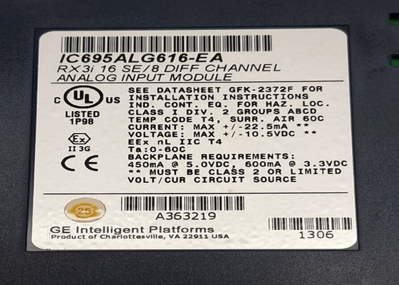 GE IC695ALG616 PACSystems Modulo di ingresso analogo RX3i, corrente/tensione, canale 16/8