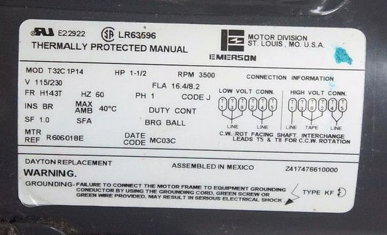 Emerson T32C1P14 R606018E Industrial Servo Motor Nuovo in scatola