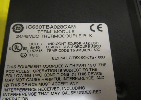 IC660TBA023 GE Fanuc terminal assembly,blocco di termocoppie con tensione nominale di 24/48 Volt DC