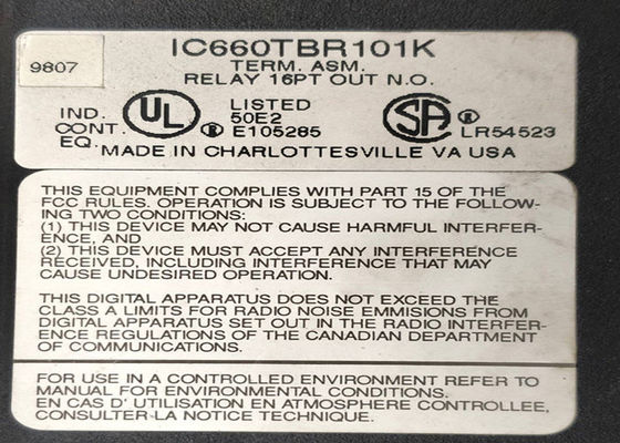 L'assemblaggio GE Fanuc IC660TBR101 è un assemblaggio terminale per dispositivi I/O Genius