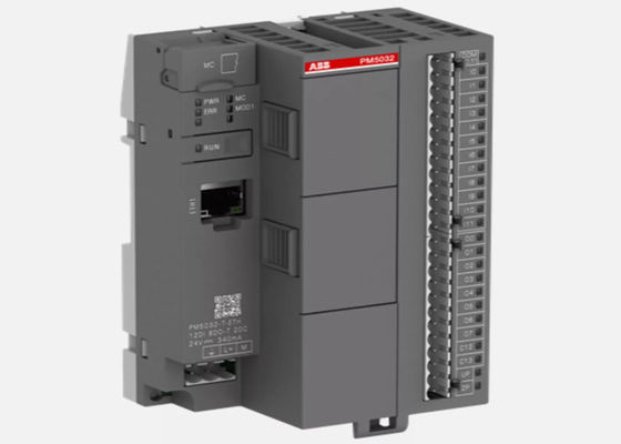 Modulo del processore ABB PM5032-T-ETH. Memoria 2MB. 12 DI 24VDC. 8 DO 24VDC 0.5A. 2 DC 24VDC.