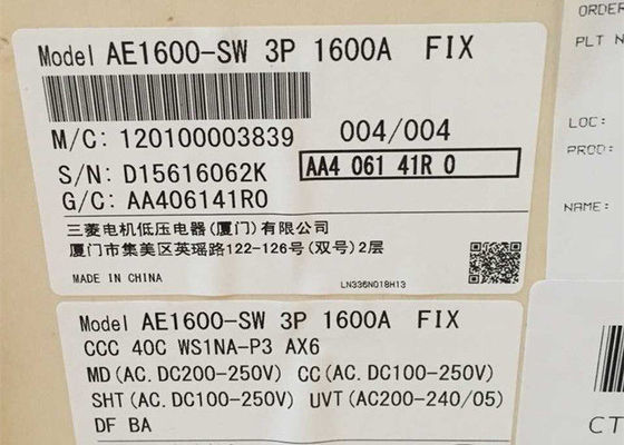 MITSUBISHI 1600A ACB AE1600-SW Interruttore di aria funzionale a bassa tensione 3P Fix NEW