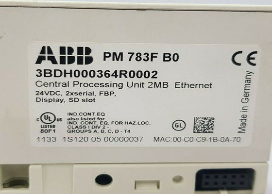 ABB U3BDH000364R0001 PM783F, Unità di elaborazione centrale, 2M 2Mb
