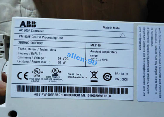 Il modulo CPU 3BDH001000R0001 PM 902F è un modulo di central processing unit (CPU)