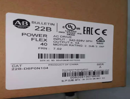 AB Allen Bradley 22B-D6P0N104 AC Drive Frequenza regolabile