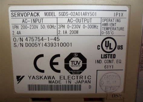 Sistema servo YASKAWA per il settore industriale ad uso pesante IP20 a IP66 Classe di protezione 1.3kW Controllo vettoriale