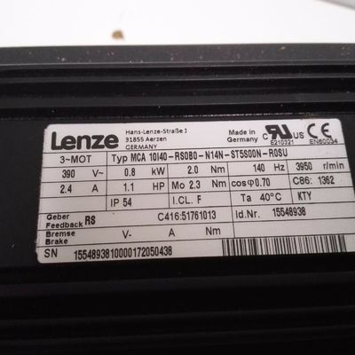 Lenze MCA 10I40- RS0B0-N14N-ST5S00N-R0SU 1.4751242 LB-FT Torsione