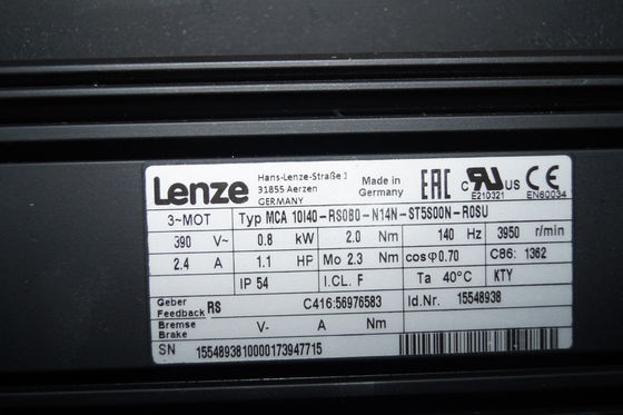 Lenze MCA 10I40- RS0B0-N14N-ST5S00N-R0SU 1.4751242 LB-FT Torsione