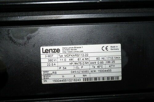 LENZE MDFKARS112-22 Servomotore per applicazioni pesanti