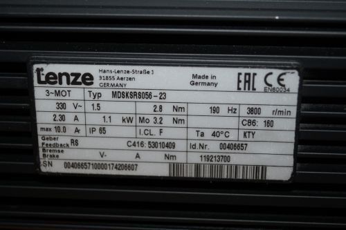 LENZE MDSKSR056-23 Servo drivers industriali Voltaggio nominale 220